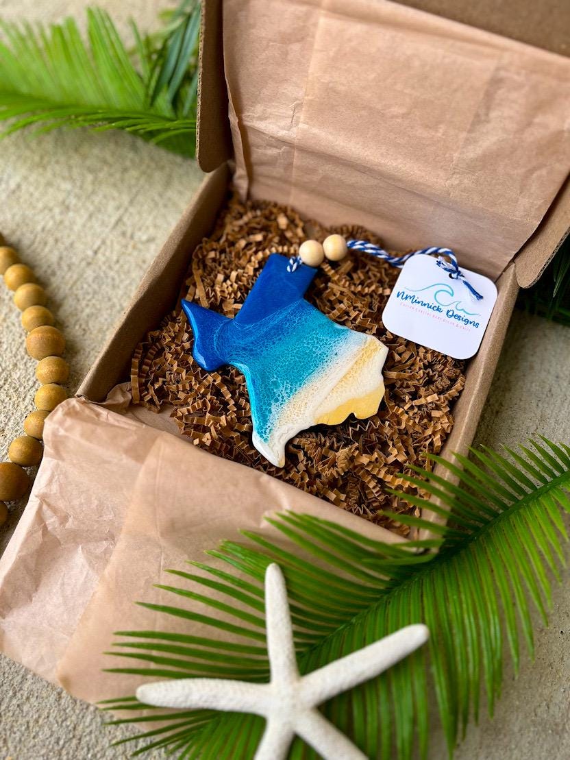 Texas Beach Christmas Ornament
