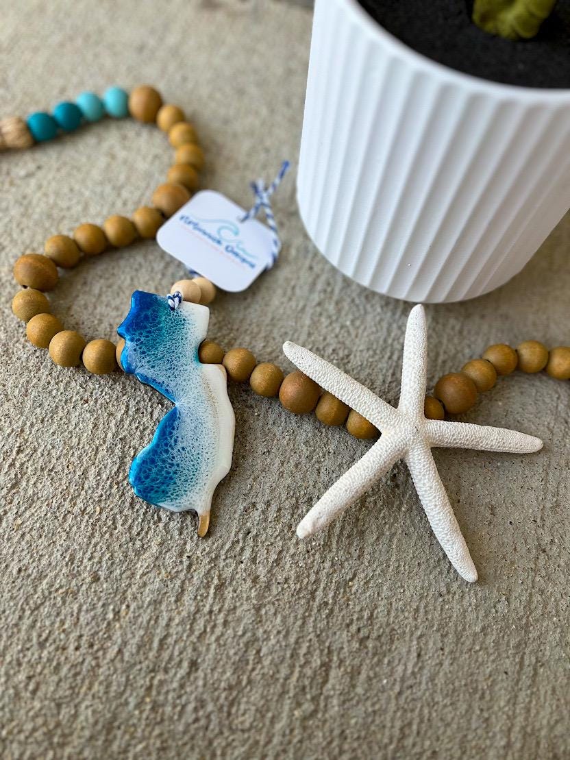 New Jersey Beach Christmas Ornament