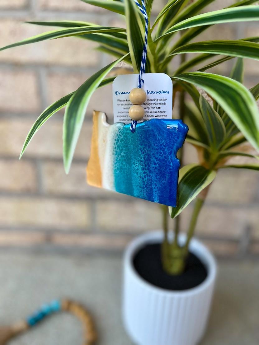 Oregon Beach Christmas Ornament