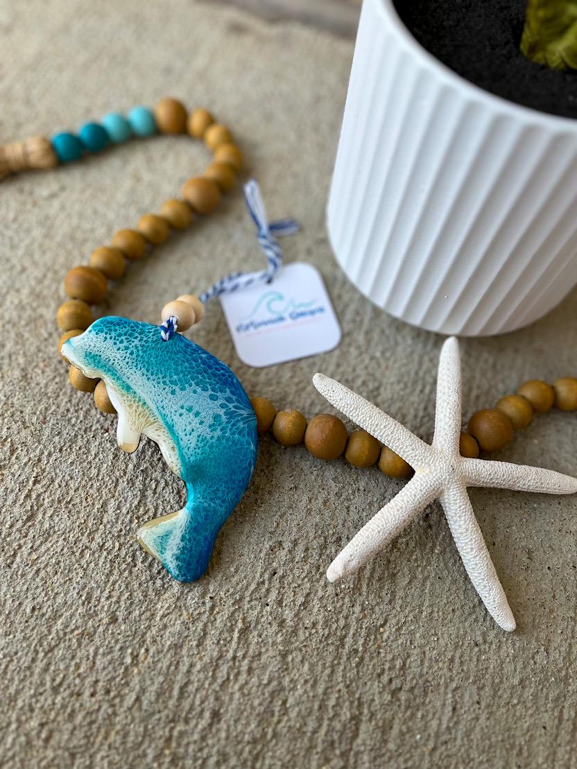 Manatee Beach Christmas Ornament