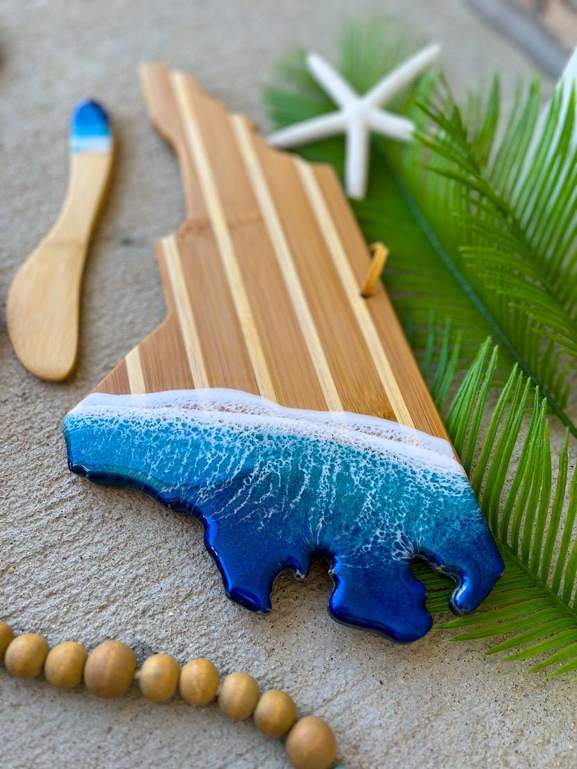 North Carolina Bamboo Cheese Board Gift Set