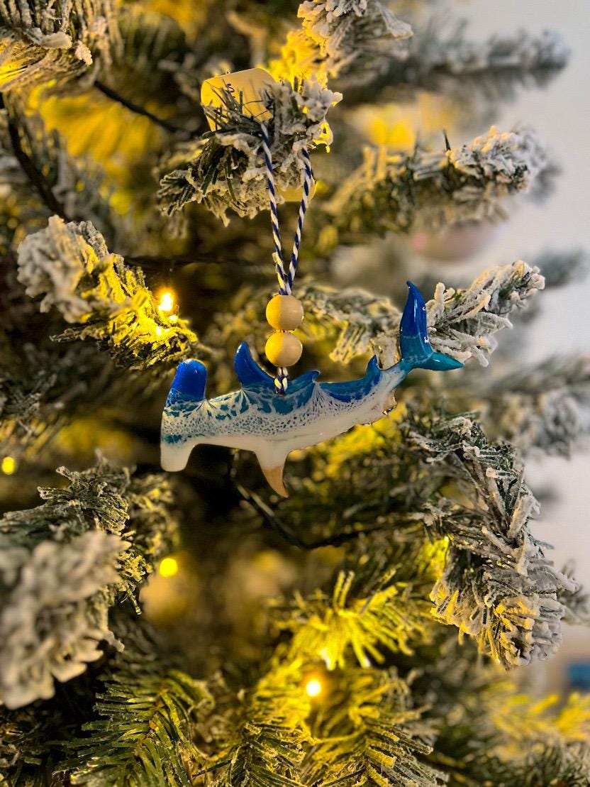 Shark Beach Christmas Ornament