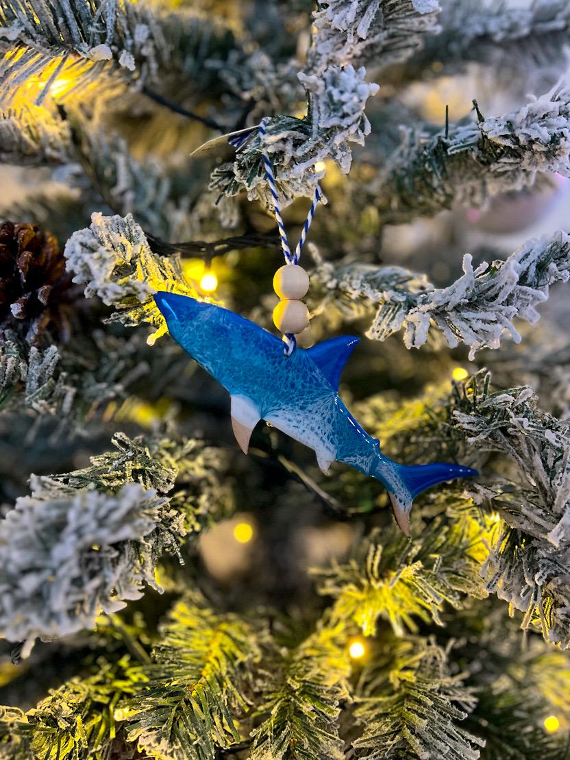 Shark Beach Christmas Ornament