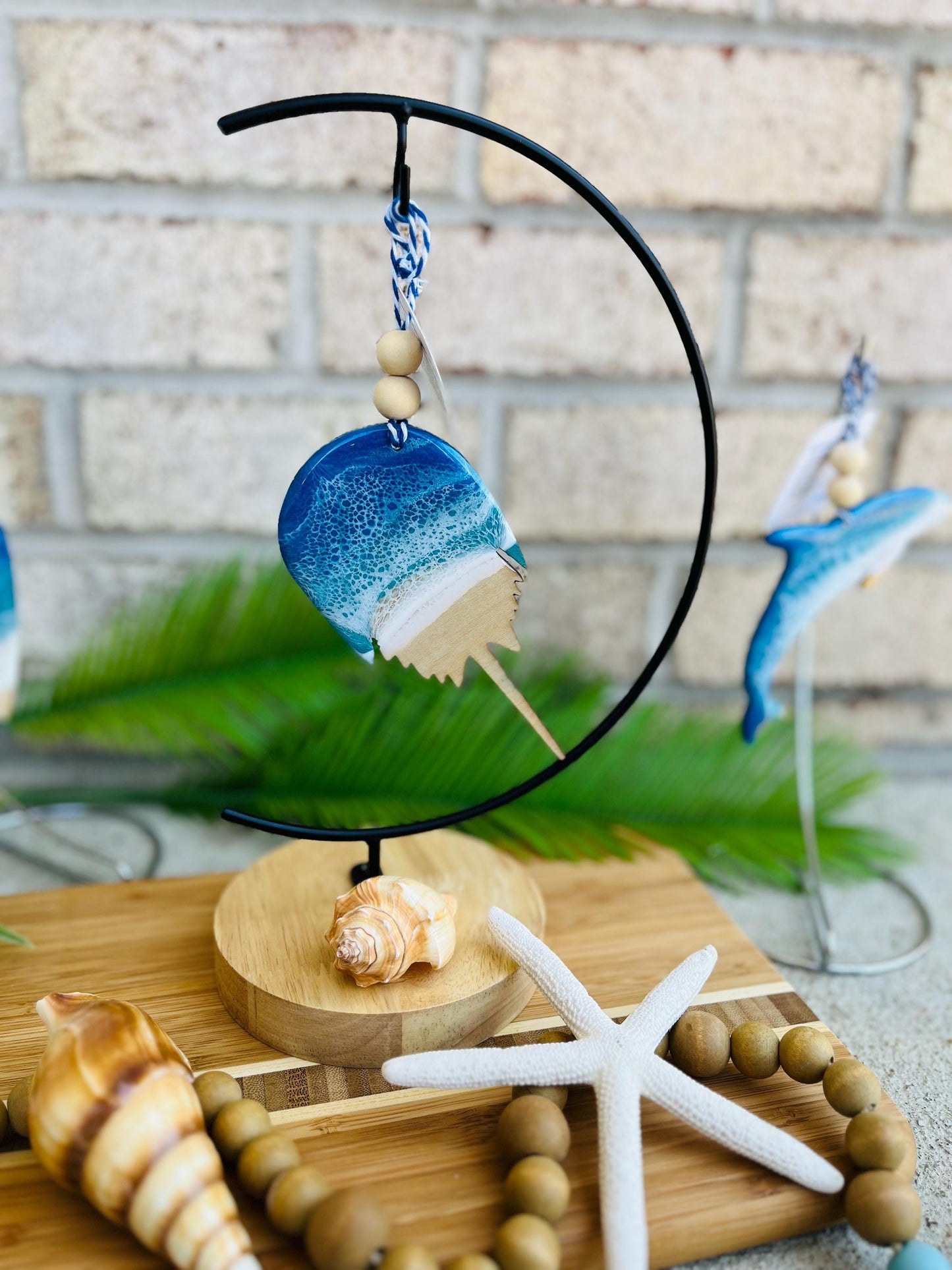 Horseshoe Crab Beach Resin Ornament