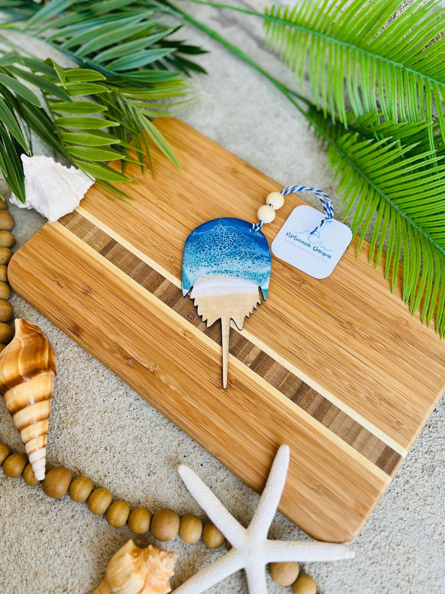 Horseshoe Crab Beach Resin Ornament