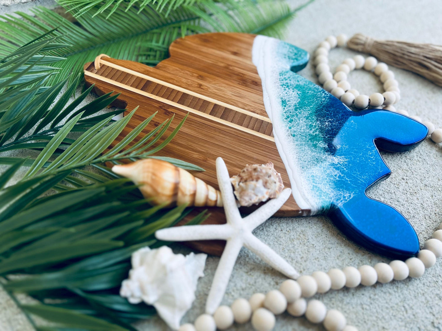 Sea Turtle Ocean Resin Serving Board