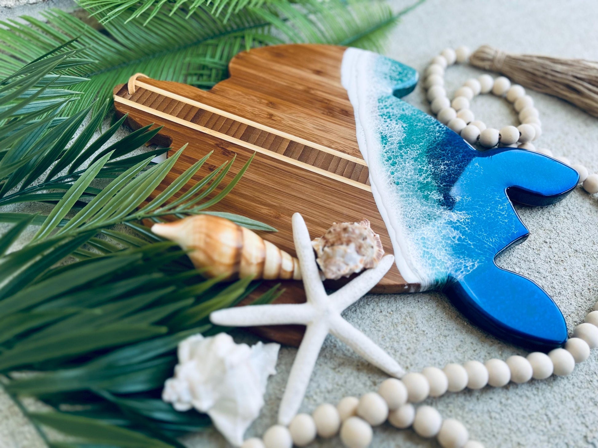 Sea Turtle Ocean Resin Serving Board