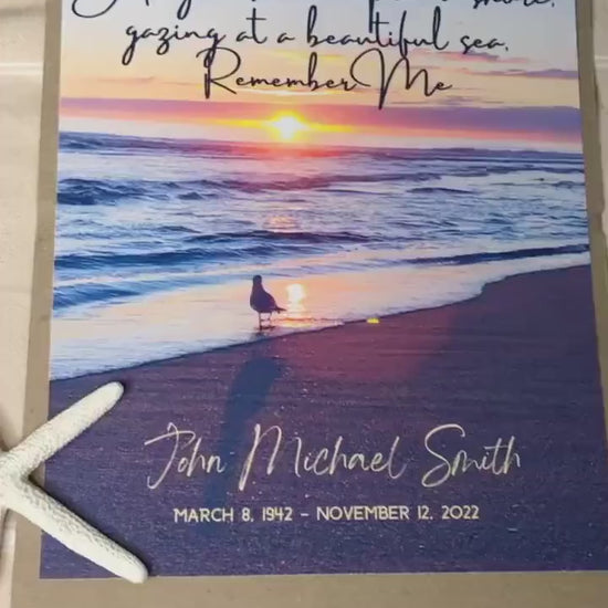 Beach Memorial Print with Poem, Bereavement Gift, In Loving Memory, Remembrance Gift, Sunrise Memorial Gift, Condolence Gift