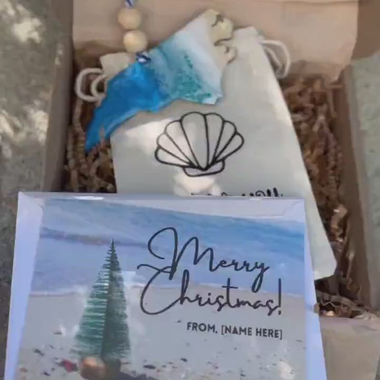 North Carolina Ocean Ornament with Keepsake Ornament Gift Bag and Custom Card