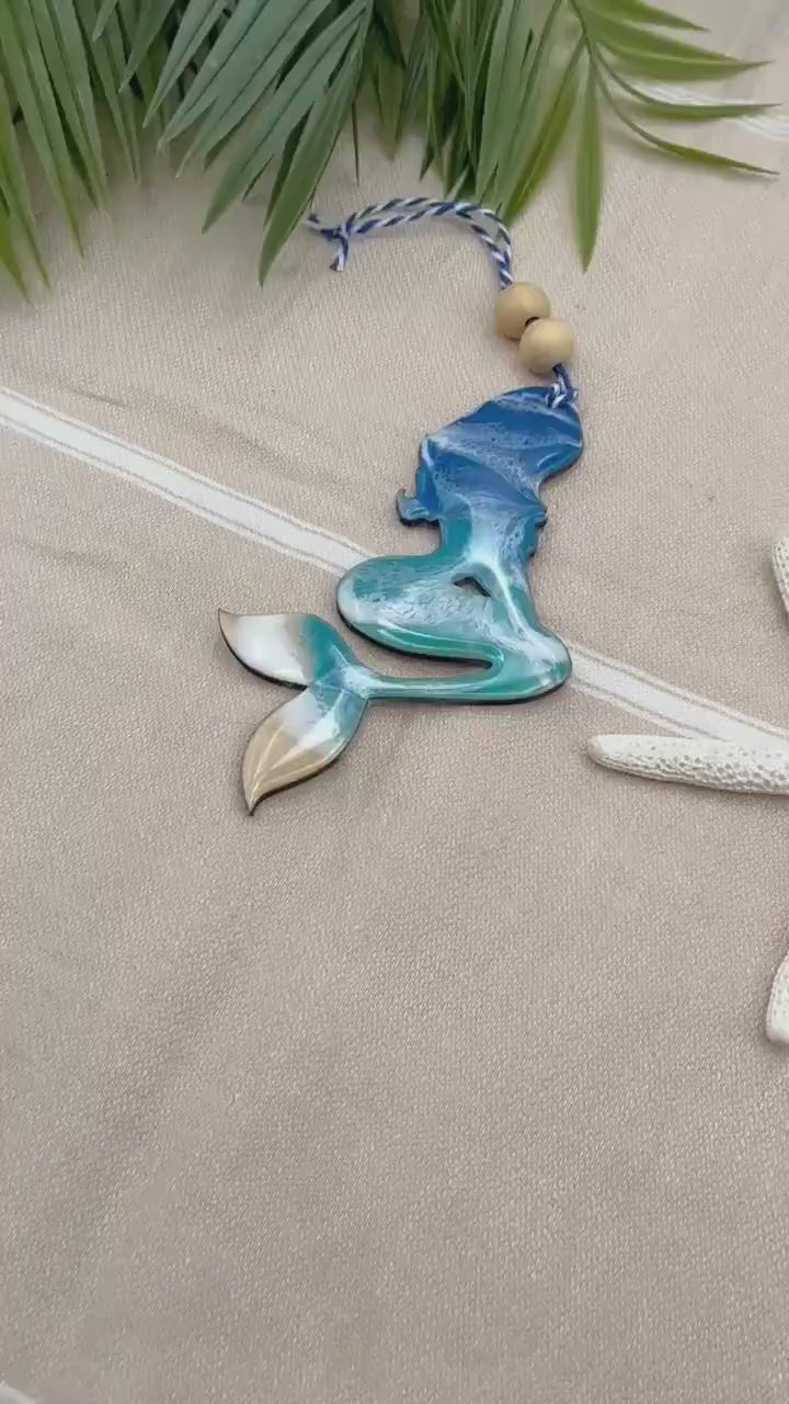 Mermaid Ornament, Little Mermaid, Mermaid Decor, Christmas Ornament, Mermaid Art, Mermaid Gift, Christmas In July, Christmas Gifts