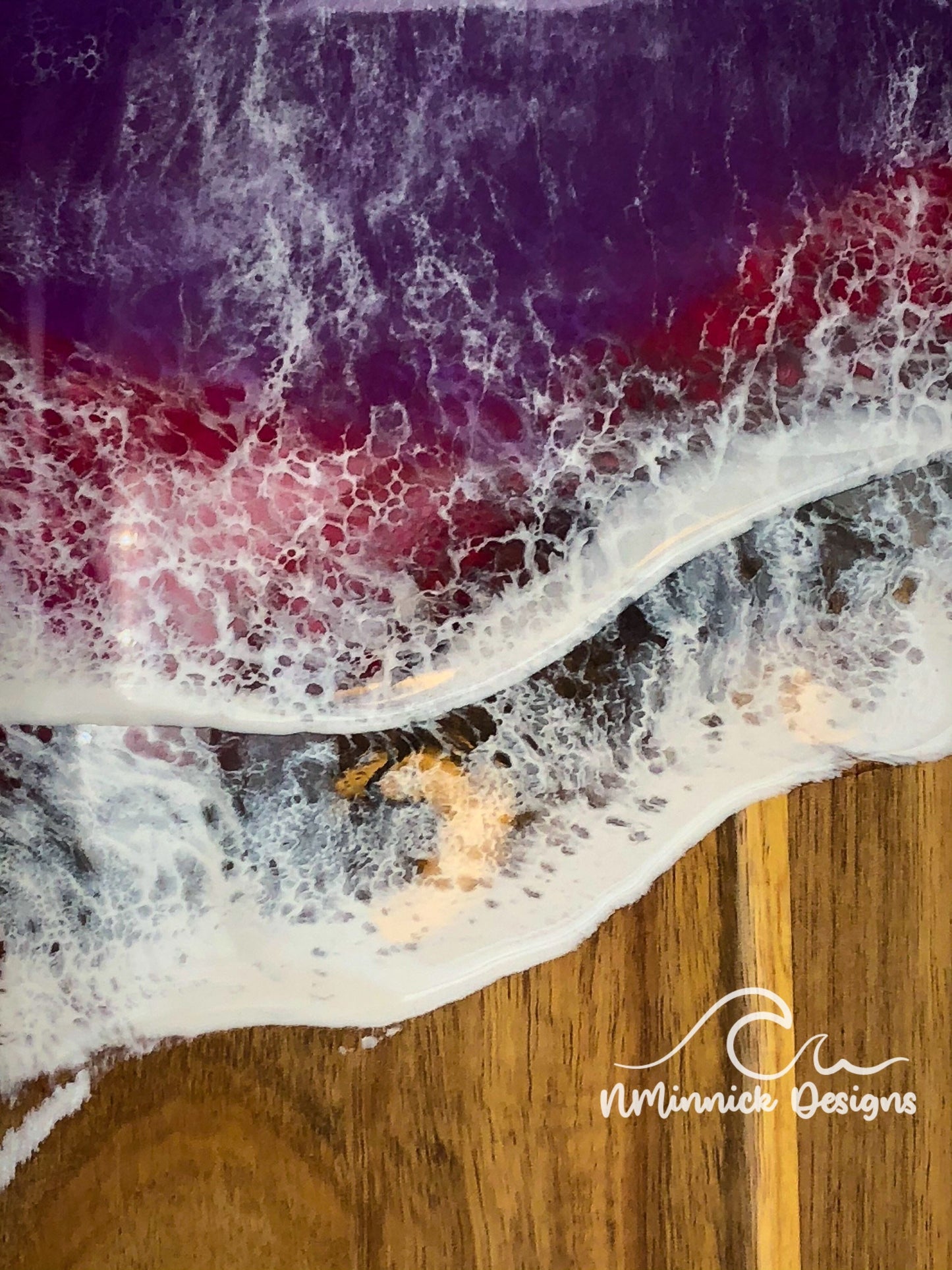 Ocean Charcuterie Board and Coaster Birthday Box, Purple/Red/Black