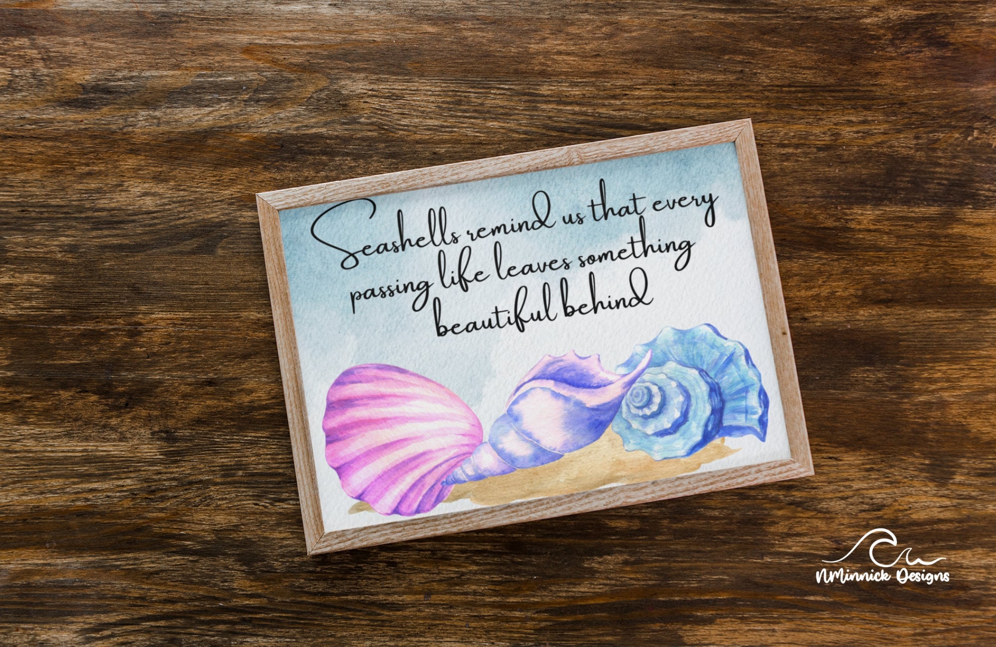 Seashells Remind Us Poem Sympathy Gift Print – NMinnickDesigns
