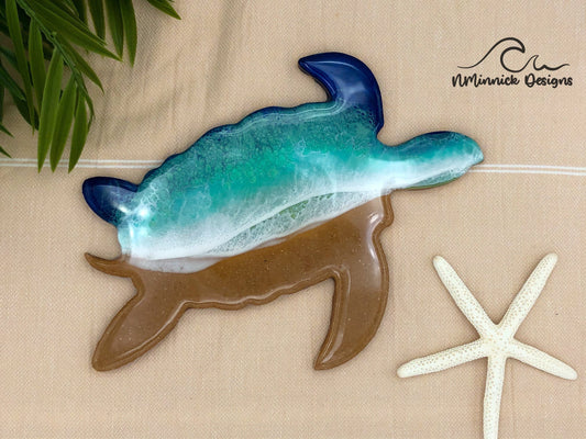 Sea Turtle Wall Art, Sea Turtle Decor, Bathroom Wall Art, Under the Sea, Coastal Wall Art