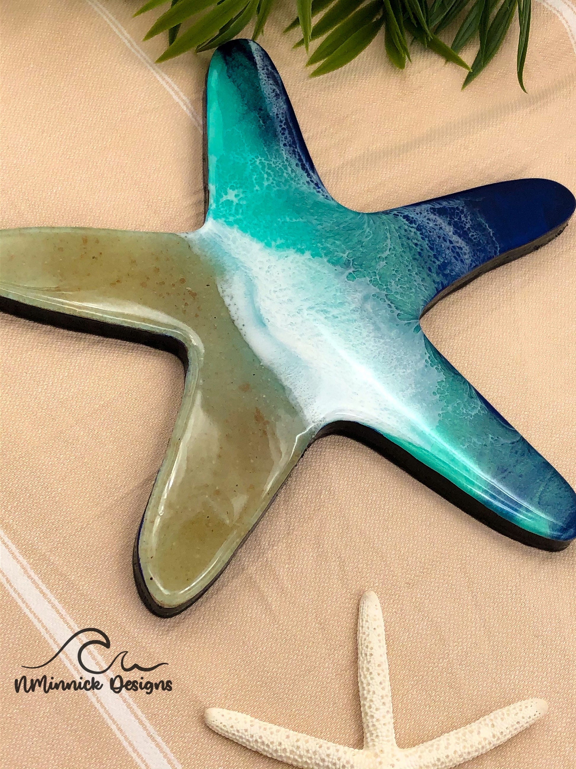 Star fish Wall Art, Nautical Wall Art, Ocean Wall Decor, Sea Life Art, Resin Art