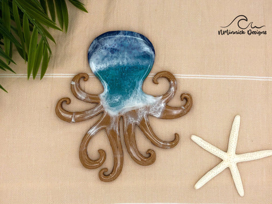 Octopus Wall Art, Nautical Wall Art, Beach Decor, Coastal Decor, Sea Life Art, Under the Sea